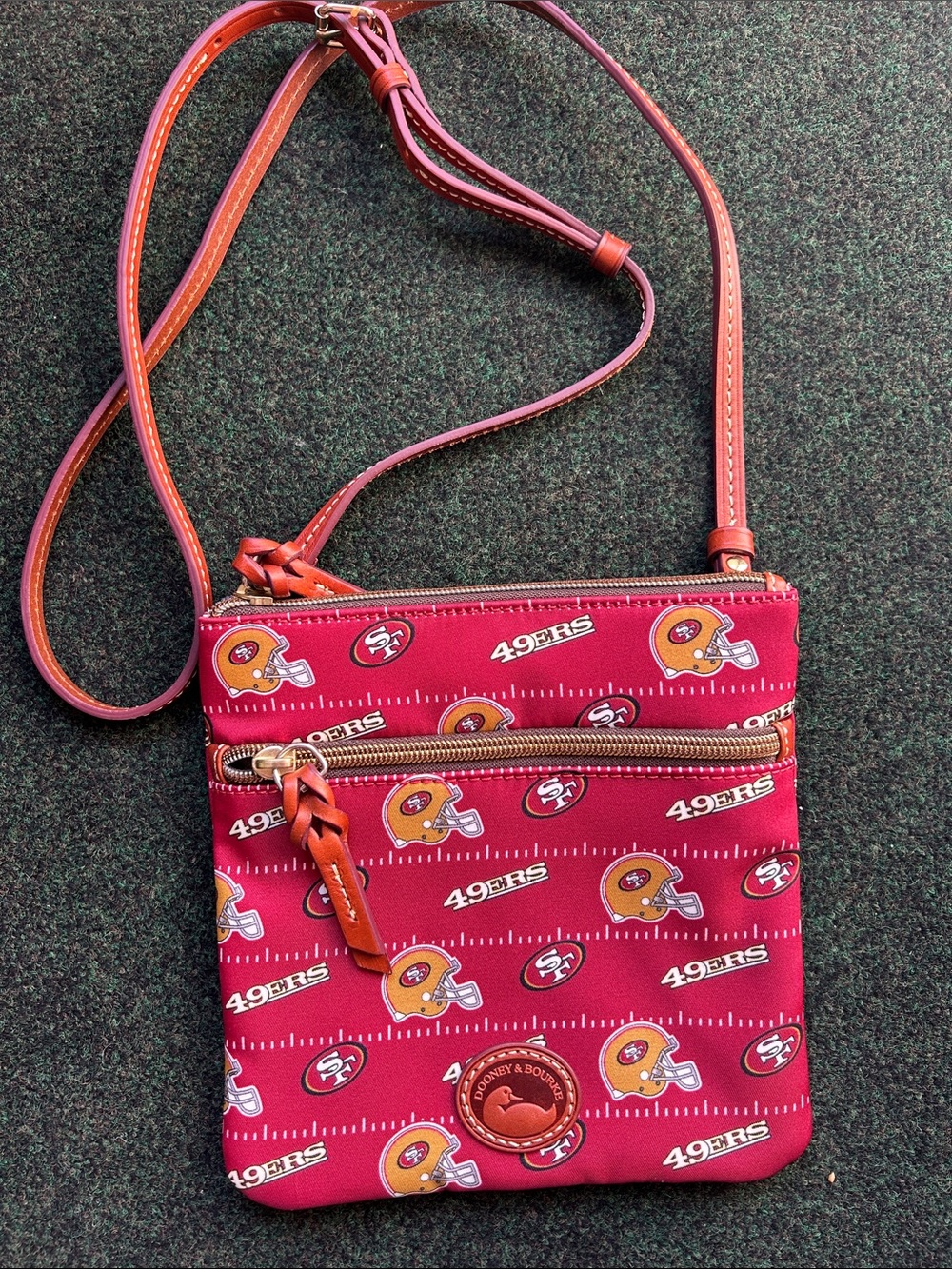 Dooney & Bourke Red and Orange 49ers Crossbody